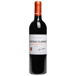 Chateau Clarisse Clarisse Red wine bottle with orange topper