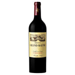 Château Grand Mayne Rouge, Red wine bottle with maroon topper and aged vintage label