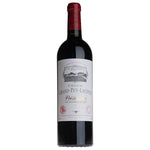 Chateau Grand Puy-Lacoste Pauillac Red Wine Bottle with Red top and Classic label showing sketch of vineyard